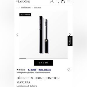 Definicils High Definition Black Mascara TRAVEL SIZE